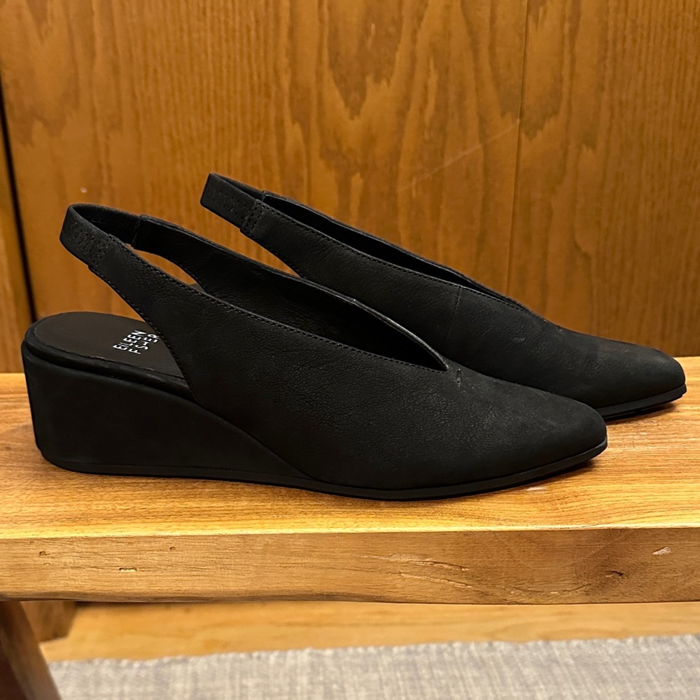 Eileen Fisher Women's Black Pointed Shoes size 7. - Picture 2 of 9